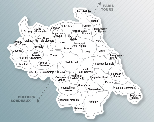 Carte des 47 communes